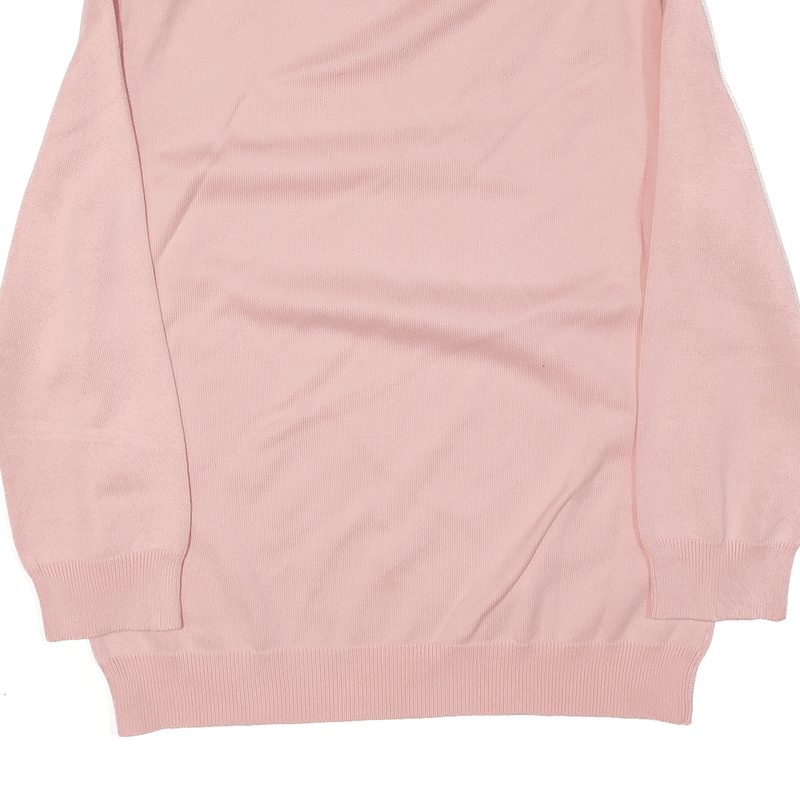 CHAPS Jumper Pink Roll Neck 3/4 Sleeve Womens L