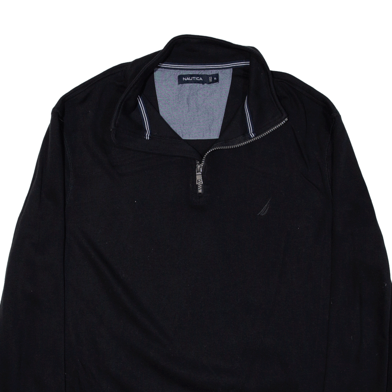 NAUTICA Jumper Black 1/4 Zip Mens XL