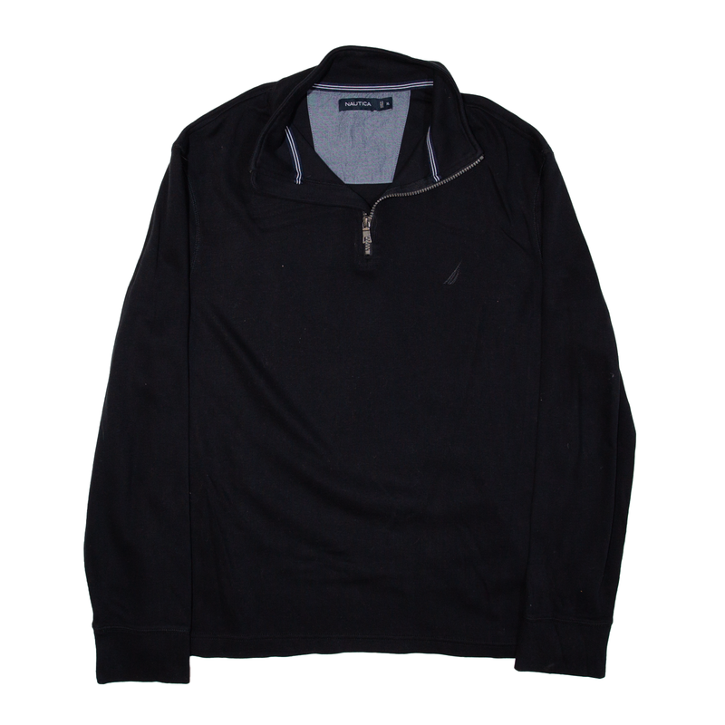 NAUTICA Jumper Black 1/4 Zip Mens XL