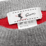 SNOWMEN Patterned Jumper Grey Tight Knit Wool Womens L