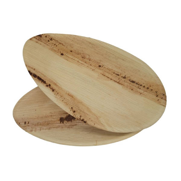 Dtocs palm Leaf Plate 12x7 Inch Oval Platter | USDA Certified Bio-based Bamboo Plate Look disposable party plates