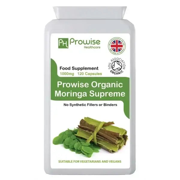 Organic Moringa 1000mg 120 Vegan Capsules | Moringa Oleifera Leaf Supplement | 2 Months’ Supply | 100% Natural Soil Association Certified | No Synthetic Binders or Fillers