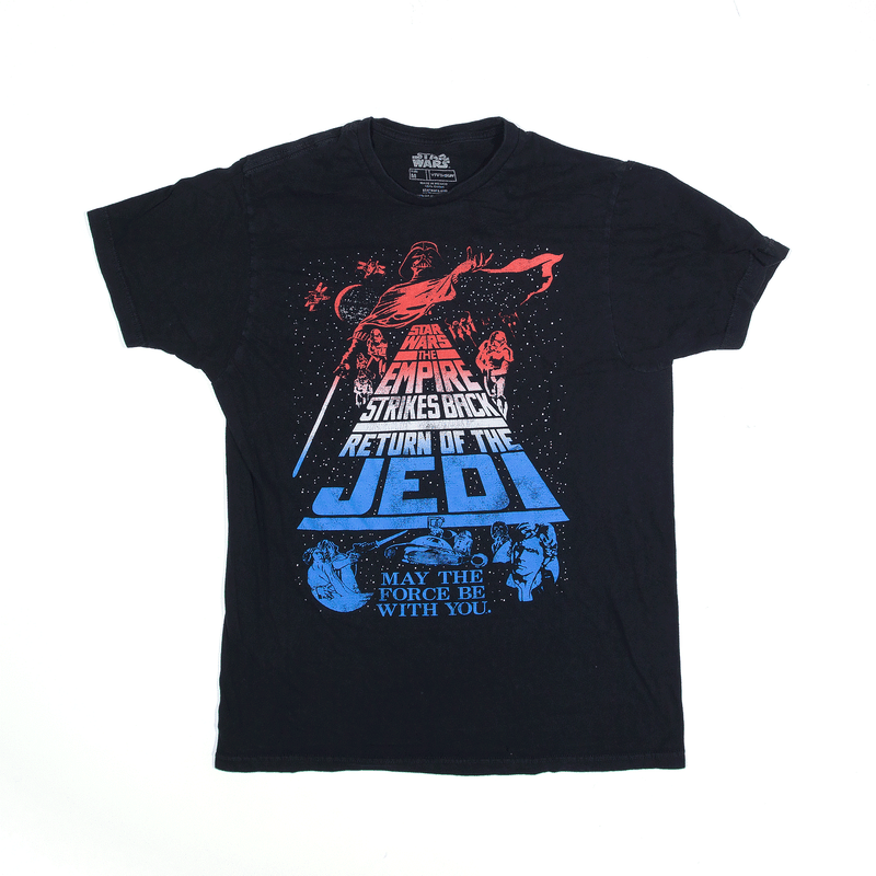 STAR WARS T-Shirt Black Short Sleeve Mens M