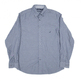 NAUTICA Shirt Blue Spotted Long Sleeve Mens M