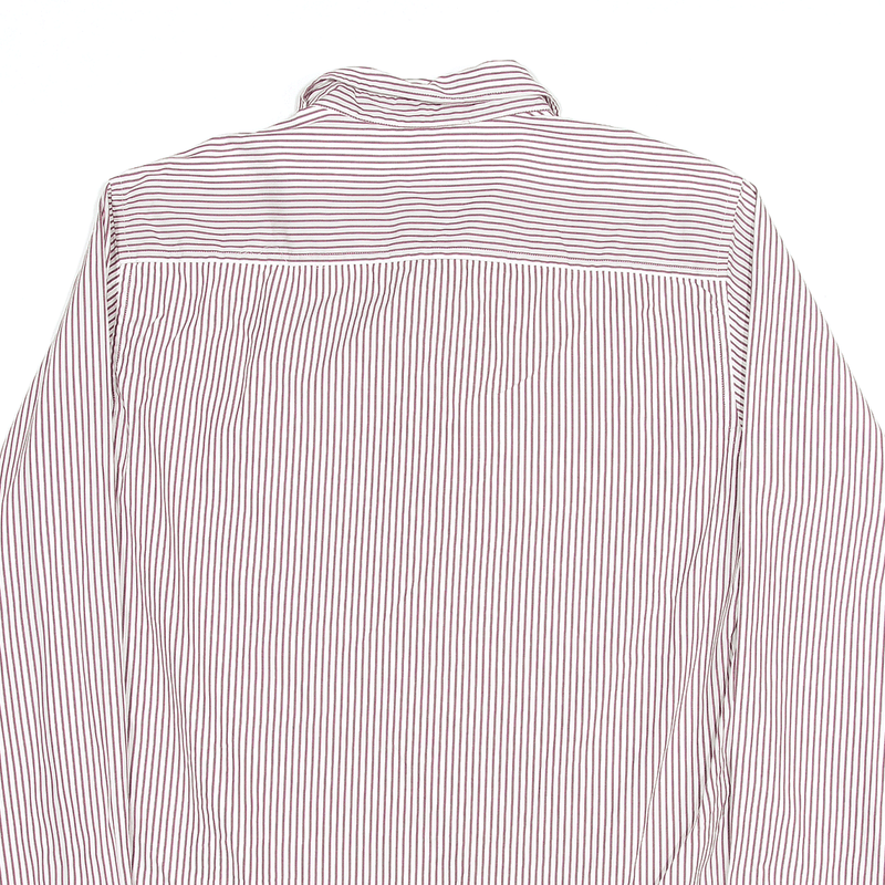 TIMBERLAND Slim Maroon Striped Long Sleeve Shirt Mens XL