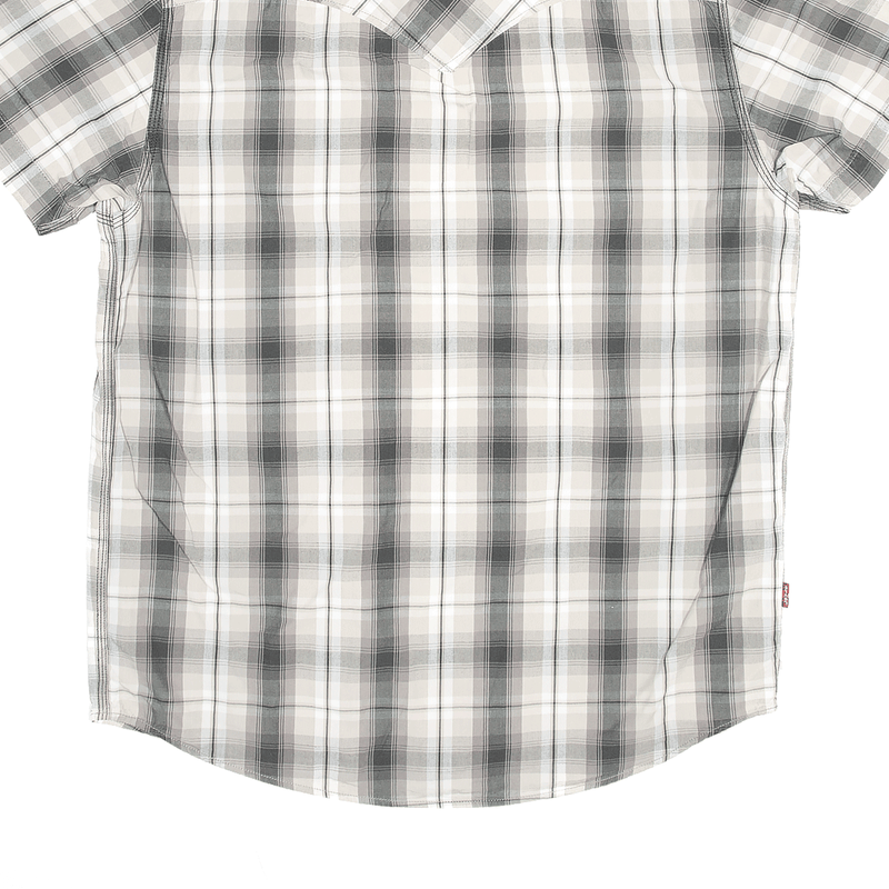 LEVI'S Black Check Short Sleeve Shirt Mens L