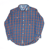 TOMMY HILFIGER JEANS Blue Check Flannel Long Sleeve Shirt Mens M
