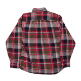 NAUTICA Shirt Red Plaid Long Sleeve Mens L