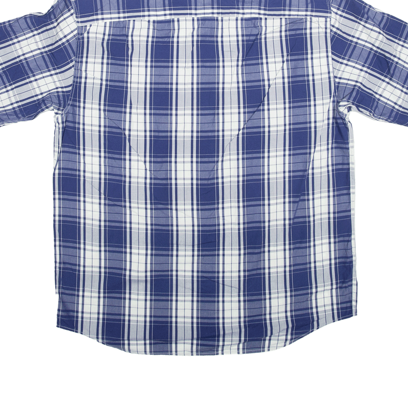 CANTE OF FLORENCE Shirt Blue Check Short Sleeve Mens M