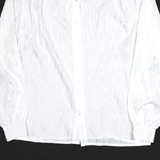 CHARLES JOGELE Blouse Cream 90s Crazy Pattern Long Sleeve Shirt Womens M
