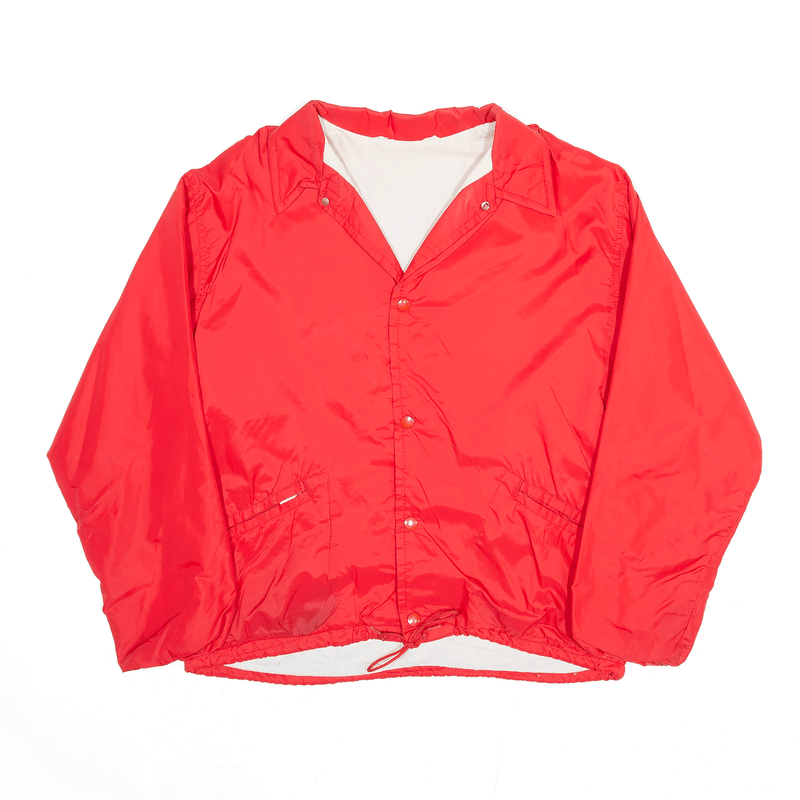 100 Club Red 80s Nylon Coach Jacket Womens L