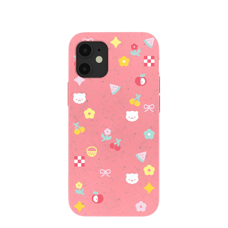 Bubblegum Pink Pretty Picnic iPhone 12 Mini Case