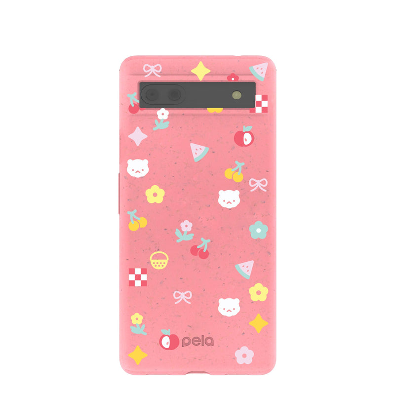 Bubblegum Pink Pretty Picnic Google Pixel 6a Case