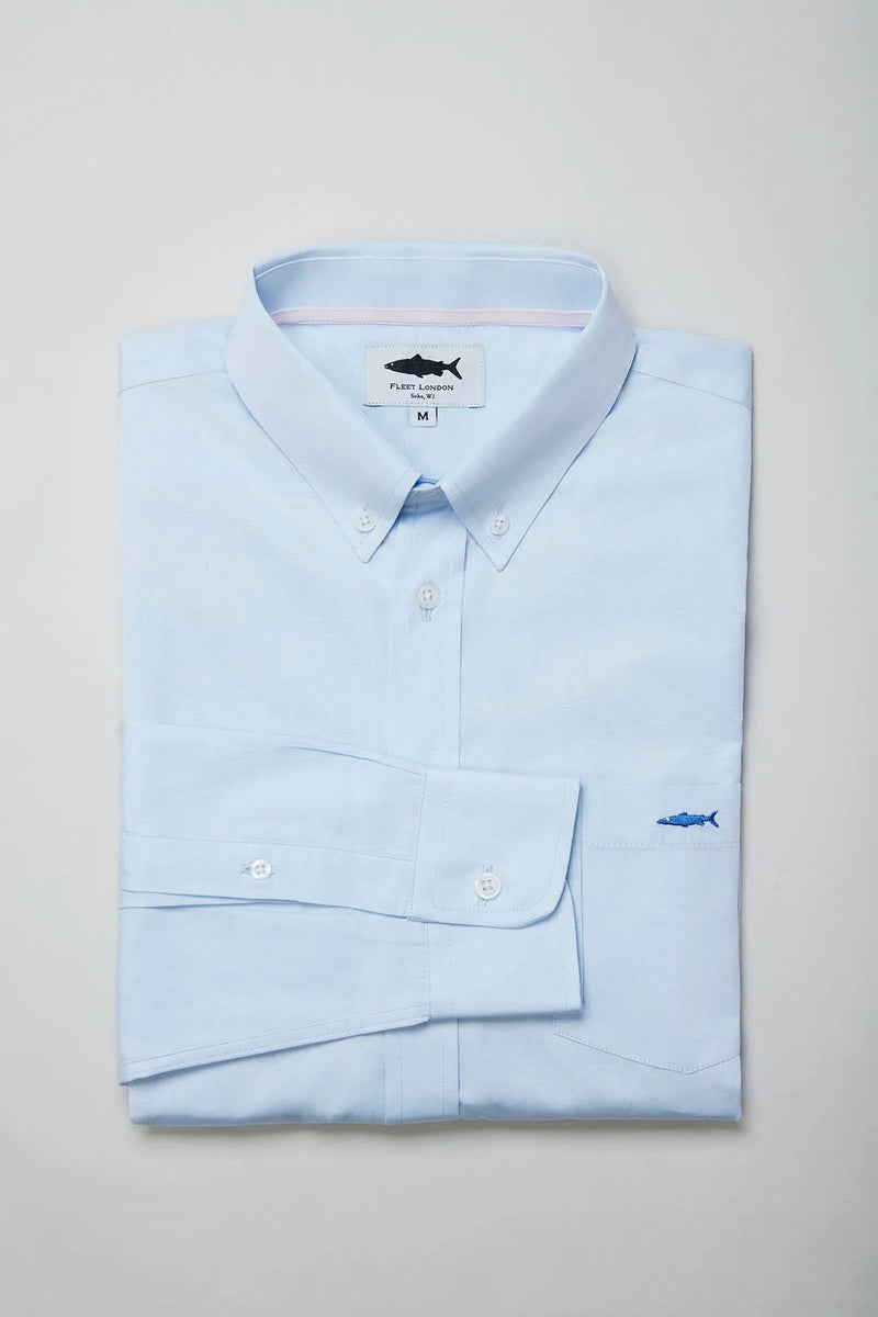 Periwinkle Blue Cotton Shirt for Men