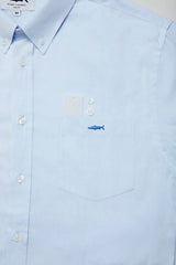 Periwinkle Blue Cotton Shirt for Men