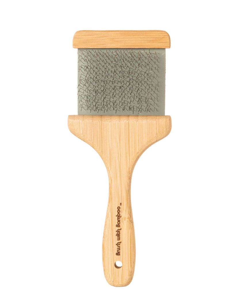 Bamboo Flexible Slicker Pet Brush