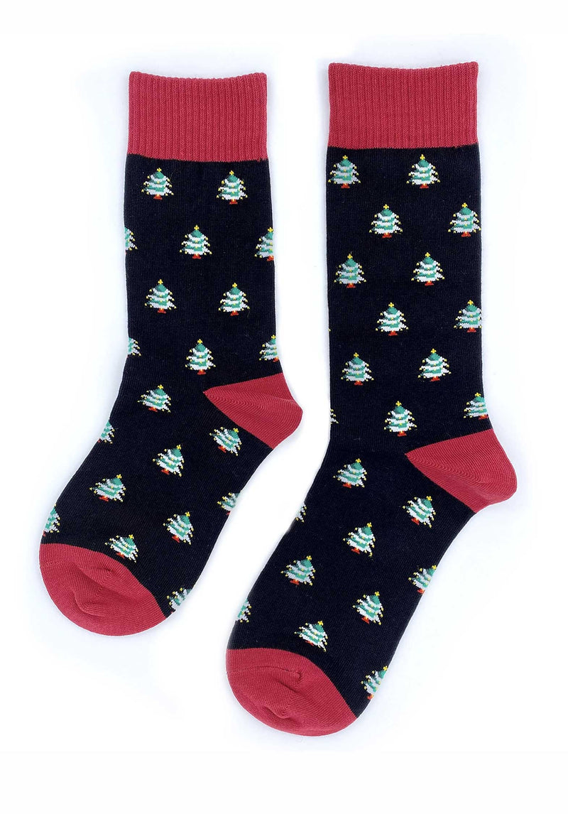 Socks Christmas Christmas Tree Black