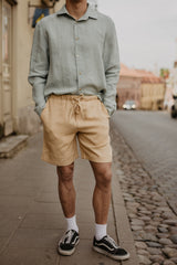 Linen shorts ARES M Mustard