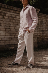 Linen pants ADONIS M White