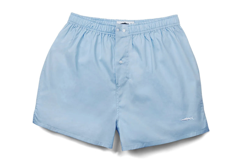 Powder Blue Cotton Boxer Shorts