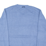 NAUTICA Jumper Blue Striped Chunky Knit V-Neck Mens L