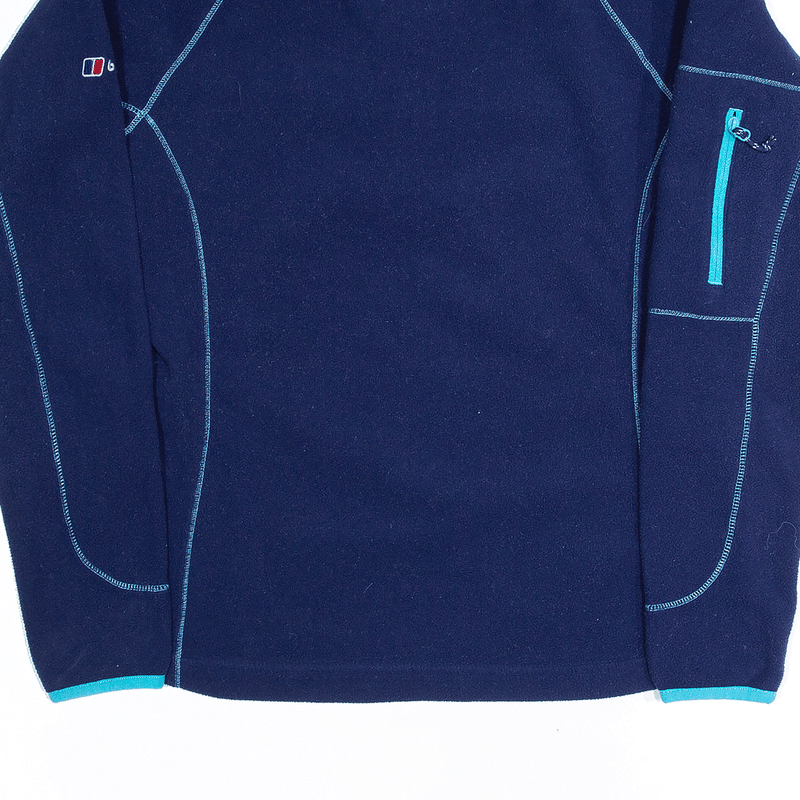 BERGHAUS Navy Blue 1/4 Zip Fleece Womens S