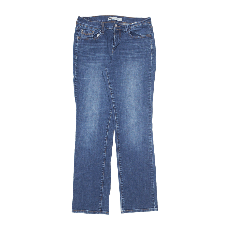 LEVI'S 505 Jeans Blue Denim Regular Straight Stone Wash Womens W28 L32