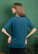 T-shirt  M001-fts692 Bleu-Paon