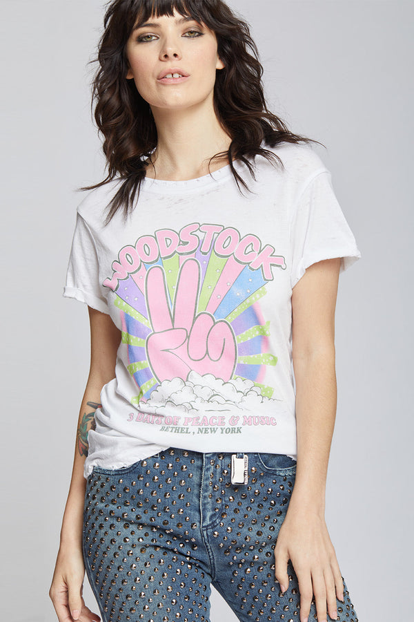 RECYCLED KARMA Woodstock Peace Out T-shirt