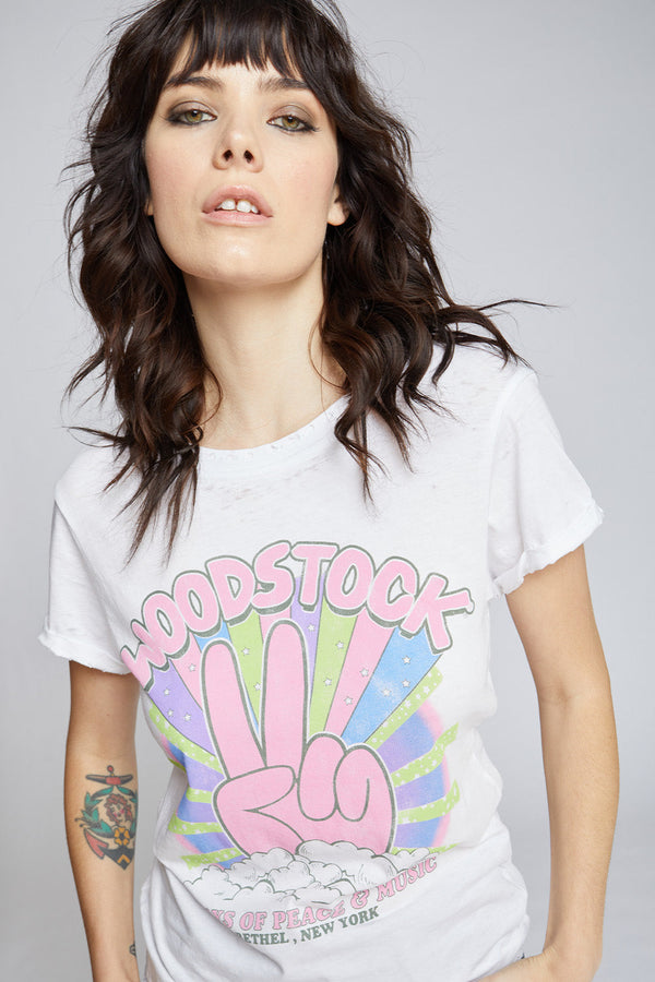 RECYCLED KARMA Woodstock Peace Out T-shirt