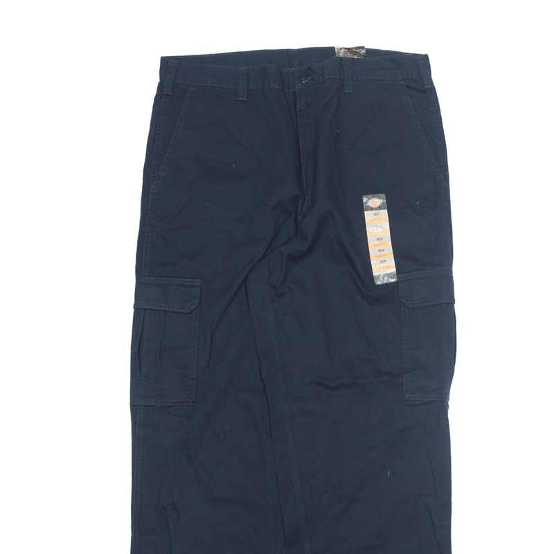DICKIES Workwear Cargo Trousers Blue Loose Straight Mens W36 L24