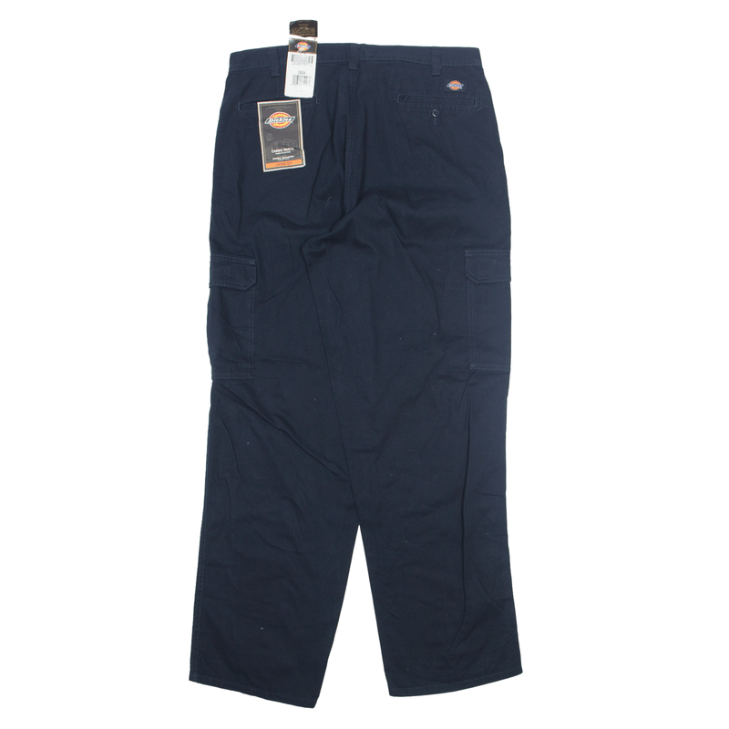 DICKIES Workwear Cargo Trousers Blue Loose Straight Mens W36 L24