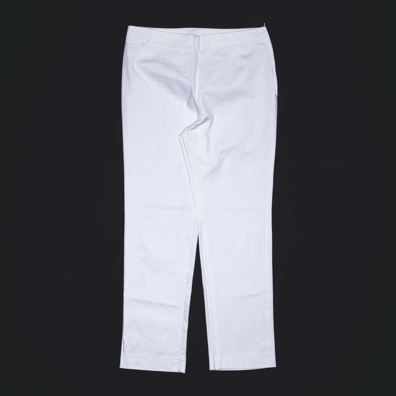 LACOSTE Stretch White Slim Straight Trousers Womens W27 L25