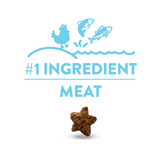 High-quality treats made with real meat and veggies and no artificial ingredients. Meat or fish #1 ingredient.