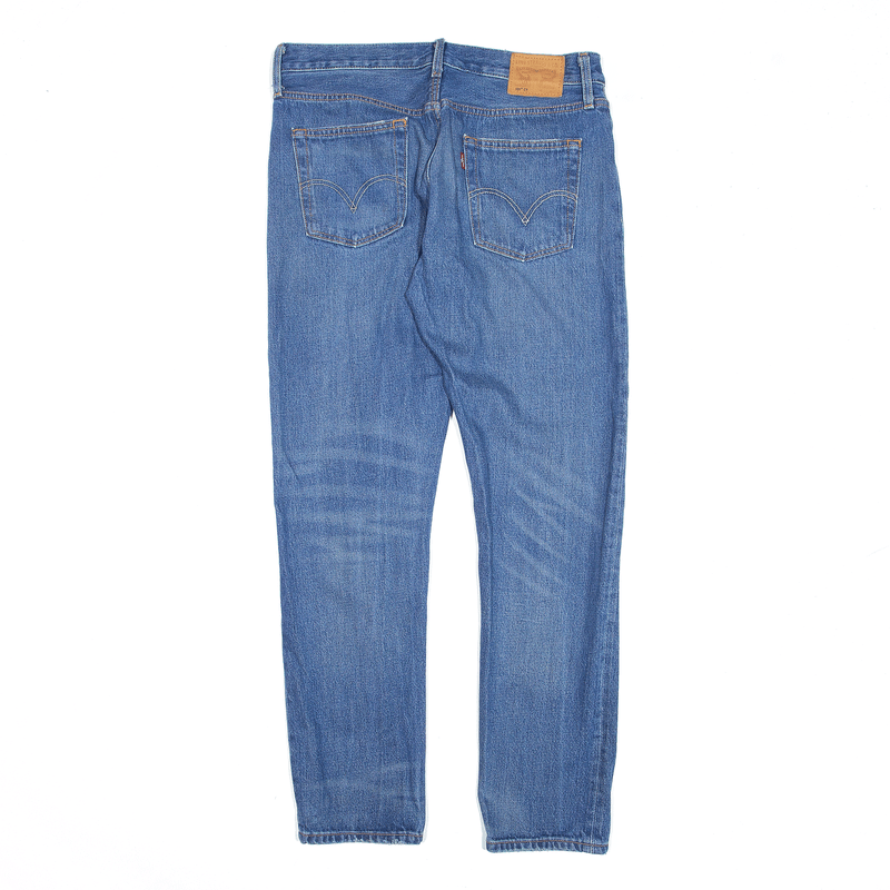 LEVI'S 501CT Blue Denim Regular Tapered Distressed Jeans Womens W31 L29