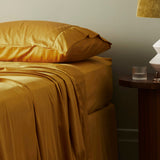 Saffron | Signature Sateen Fitted Sheet Made with 100% Organic Bamboo