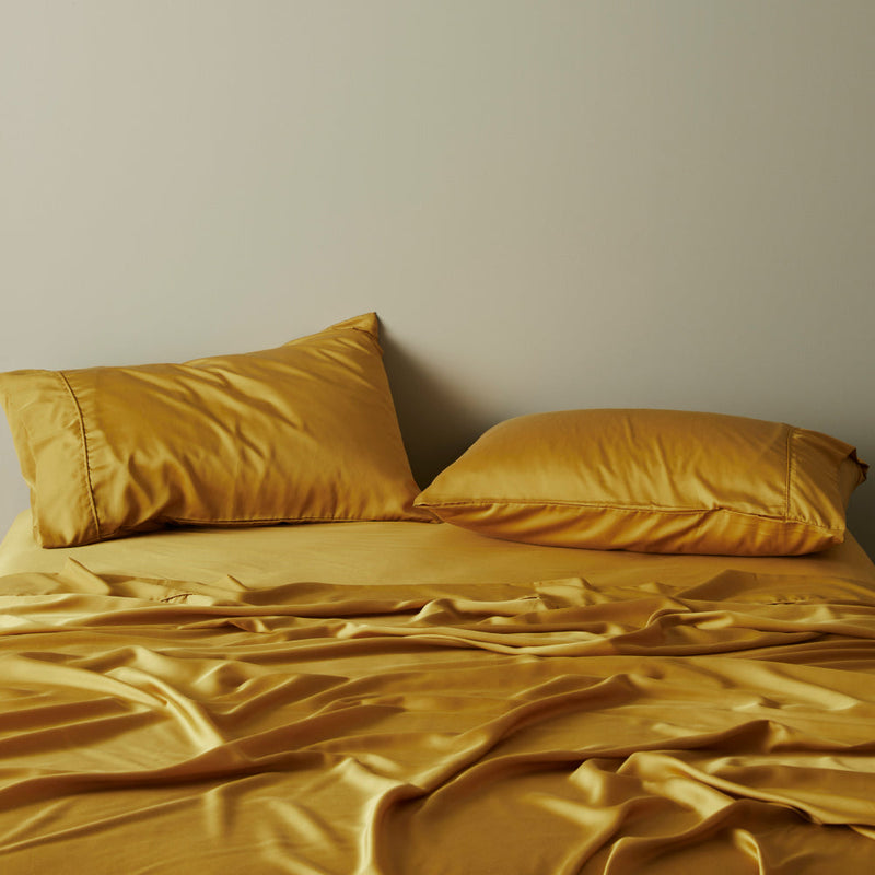 Saffron | Signature Sateen Pillowcase Set Made With 100% Organic Bamboo