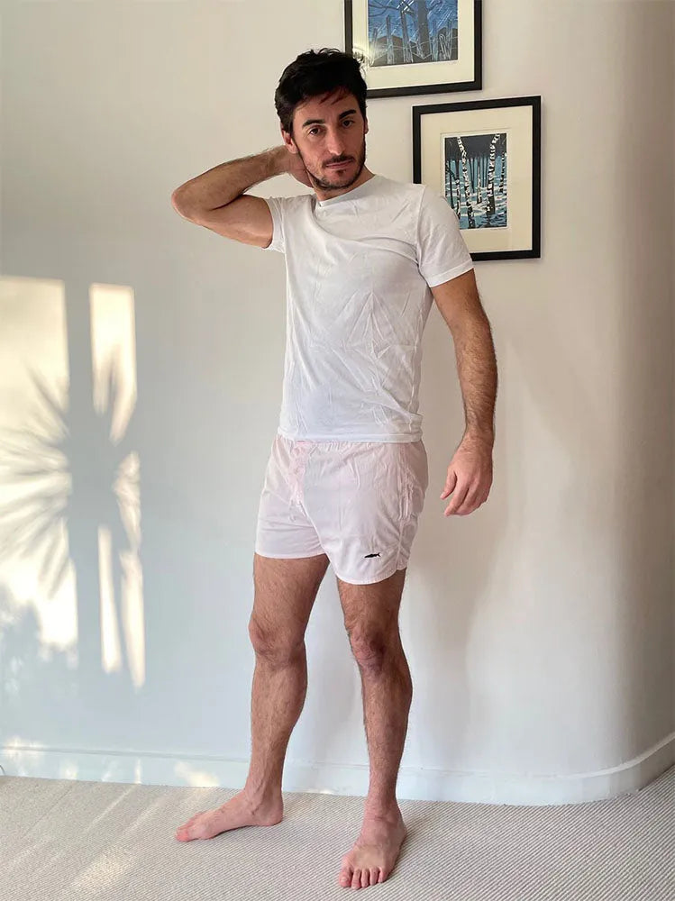 Salmon Pink Cotton Boxer Shorts