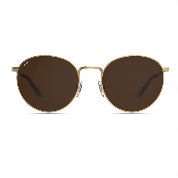 Santorini Rounds Sunglasses in Gold