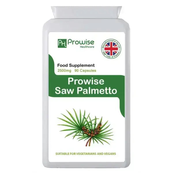 Pure Saw Palmetto 2500mg 90 High Strength Vegan Capsules | Formulated with Pure Berries Using High Pressure Extraction for max Nutrient Benefits | Saw Palmetto Hair Loss | Made in UK