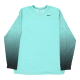NIKE Mens Long Sleeve T-Shirt - XL Polyester Blue
