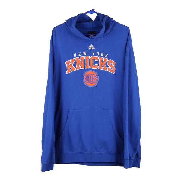 New York Knicks Adidas NBA Hoodie - Large Blue Cotton Blend