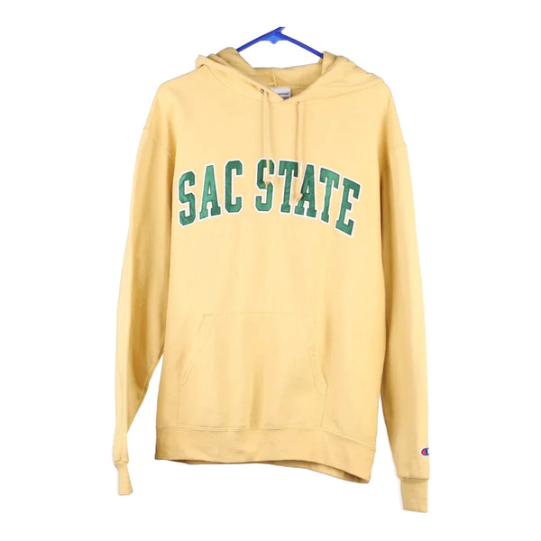 Sac State Champion College Hoodie - Medium Yellow Cotton Blend