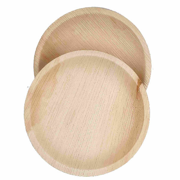 Dtocs Palm Leaf Plates 6 Inch Round (Pack 50) | Bamboo Plate Like Compostable Disposable Wedding Plates For Serving Fruits, Cake, Dessert
