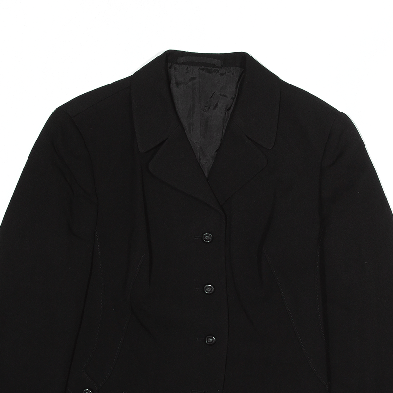 Vintage DIXIE Jacket Black 80s Wool Blazer Womens M