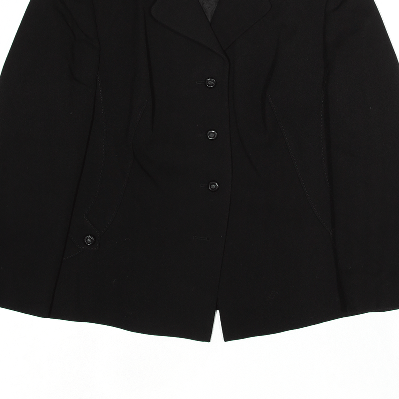 Vintage DIXIE Jacket Black 80s Wool Blazer Womens M