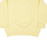 Jumper Yellow Cable Knit V-Neck Womens L