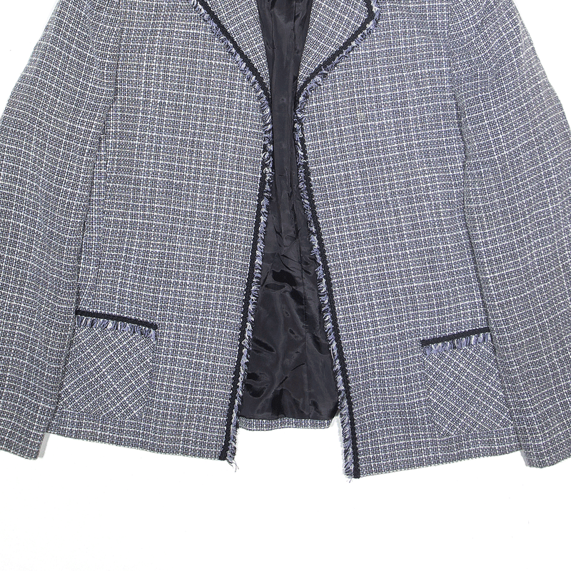 TAHARI Blazer Jacket Blue Check Womens XL