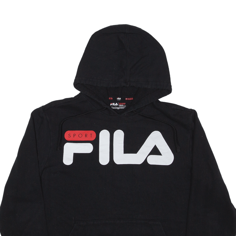 FILA Sport Hoodie Black Pullover Mens S