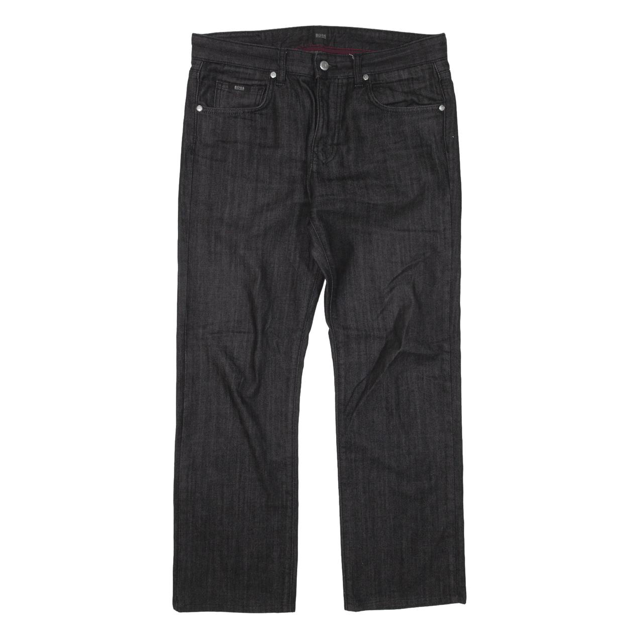 HUGO BOSS Jeans Black Denim Regular Straight Mens W32 L26